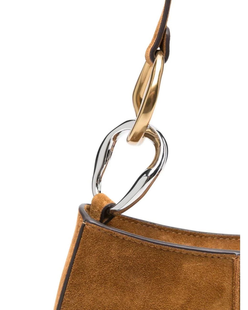 Staud Brown Ollie Patchwork Shoulder Bag