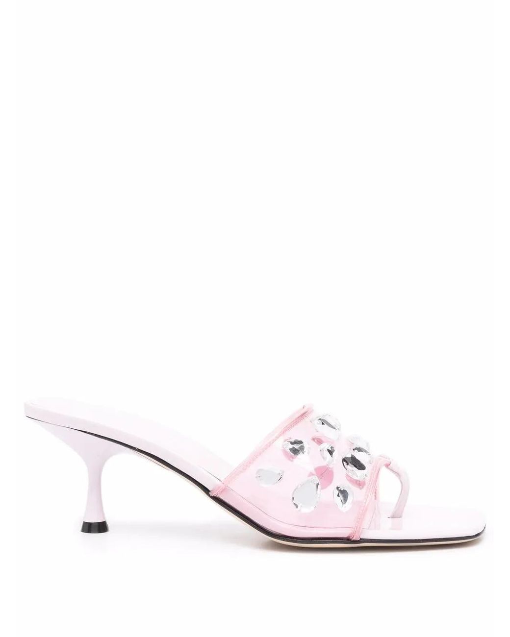 Sergio Rossi Pink 75Mm Crystal-Embellished Sandals