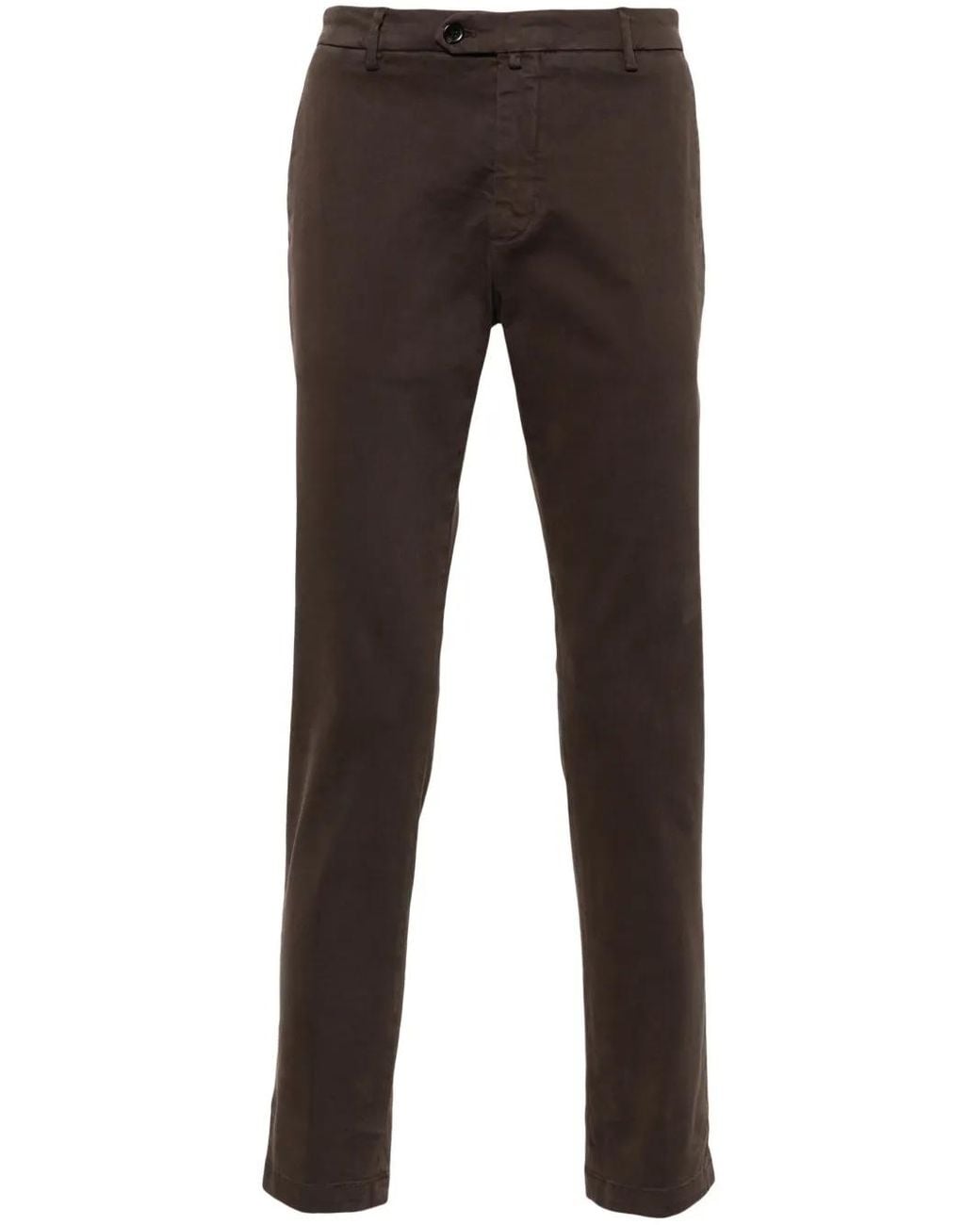 Briglia 1949 Gray Cotton Chino Trousers for men