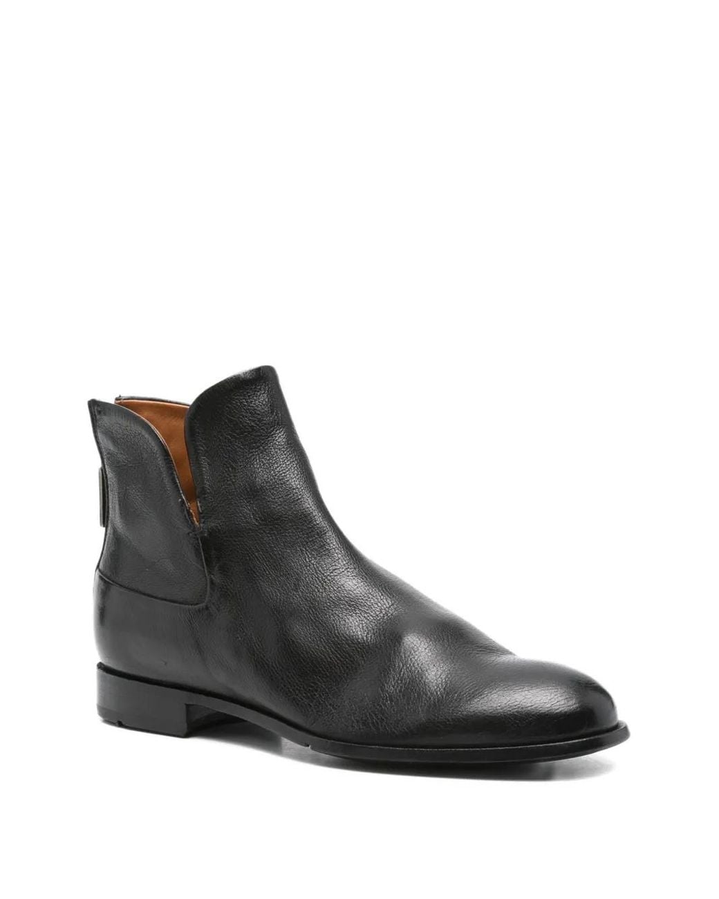 LEMARGO Black Back-Zip Ankle Boots