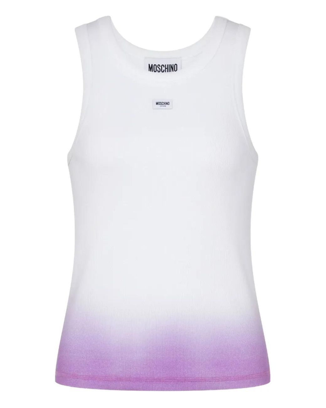 Moschino White Ombre-Effect Tank Top