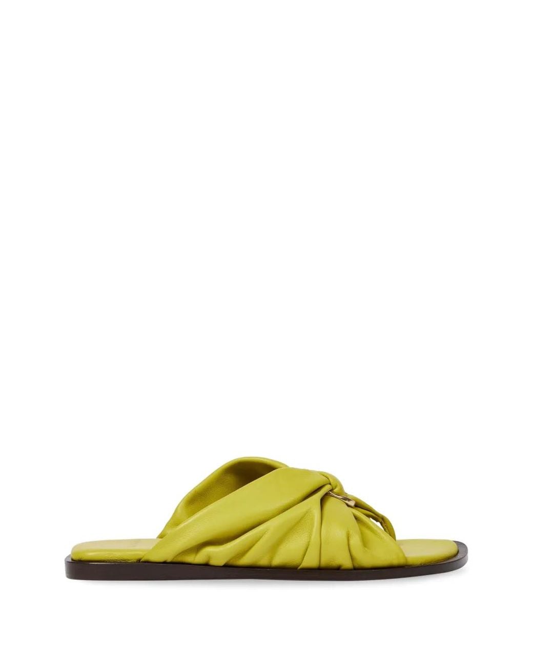 Paul Smith Yellow Lorrha Ruched Sandals