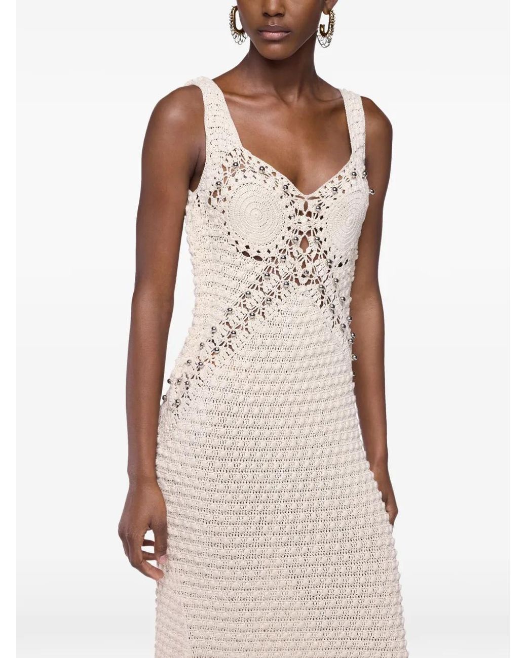 Rabanne White Handmade Midi Dress