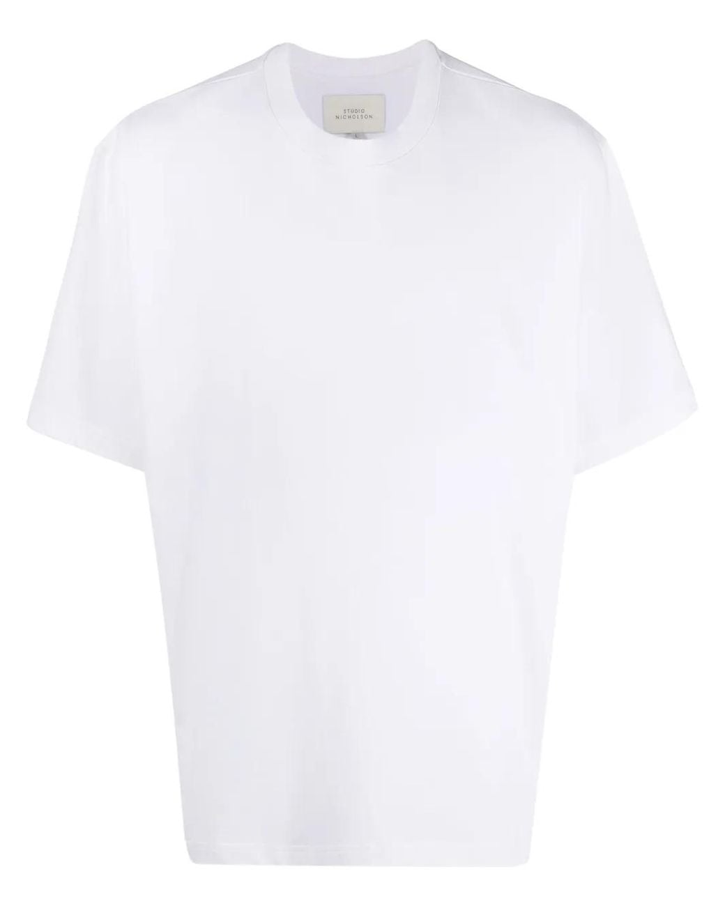 Studio Nicholson White Crew-Neck Cotton T-Shirt for men