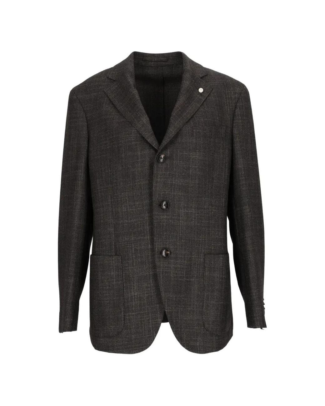 Luigi Bianchi Black Drop 7 Herringbone-Pattern Blazer for men