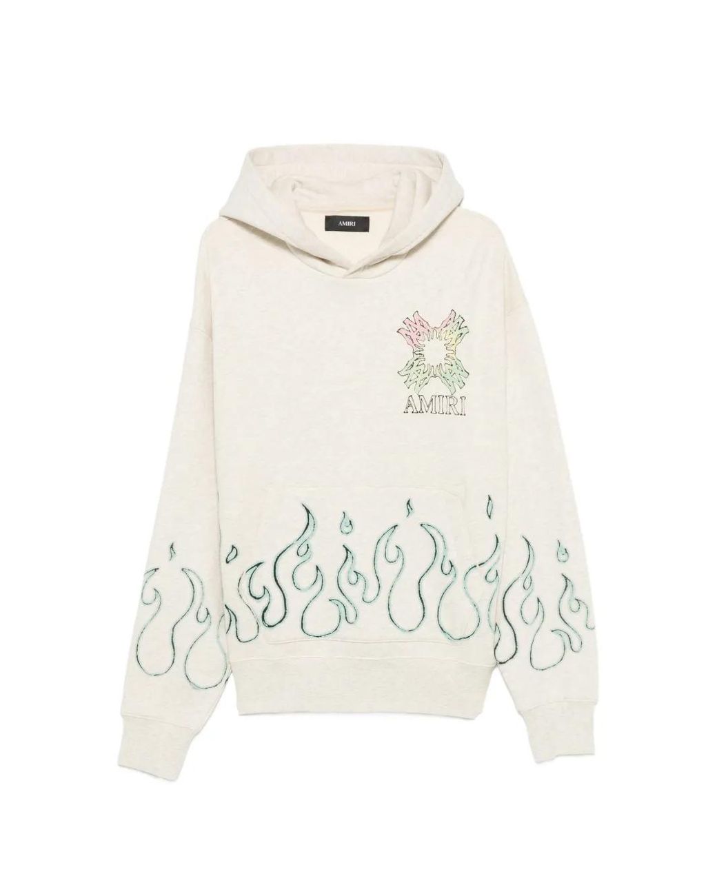 Amiri White Ma Quad Flames Oversized Hoodie for men