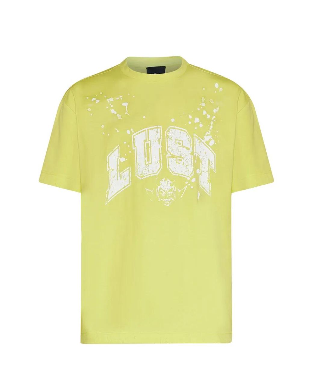 John Richmond Yellow Slogan-Print T-Shirt for men