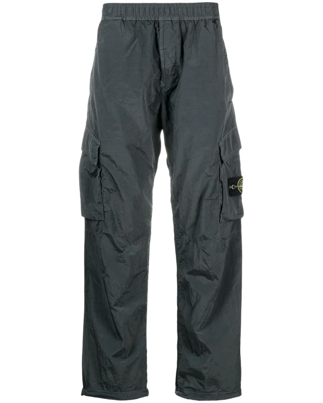 Stone Island Blue Compass-Motif Cargo Trousers for men