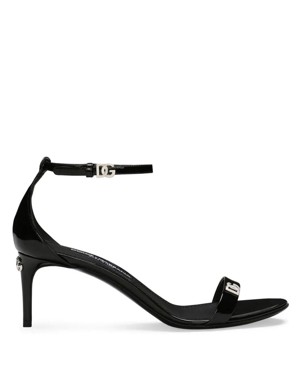 Dolce & Gabbana Black Patent Leather Sandals