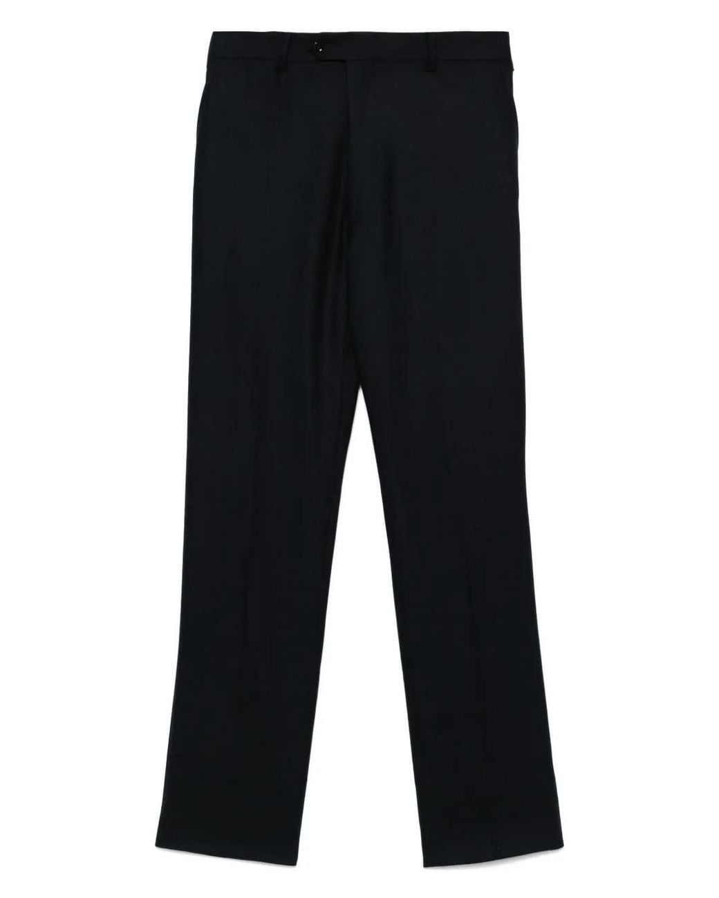 Fursac Blue Virgin Wool Straight-Leg Trousers for men