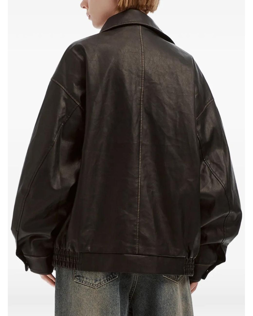 B+ AB Black Faded-Effect Zip-Up Jacket