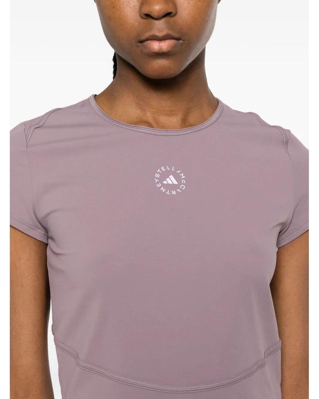 Adidas By Stella McCartney Purple Logo T-Shirt