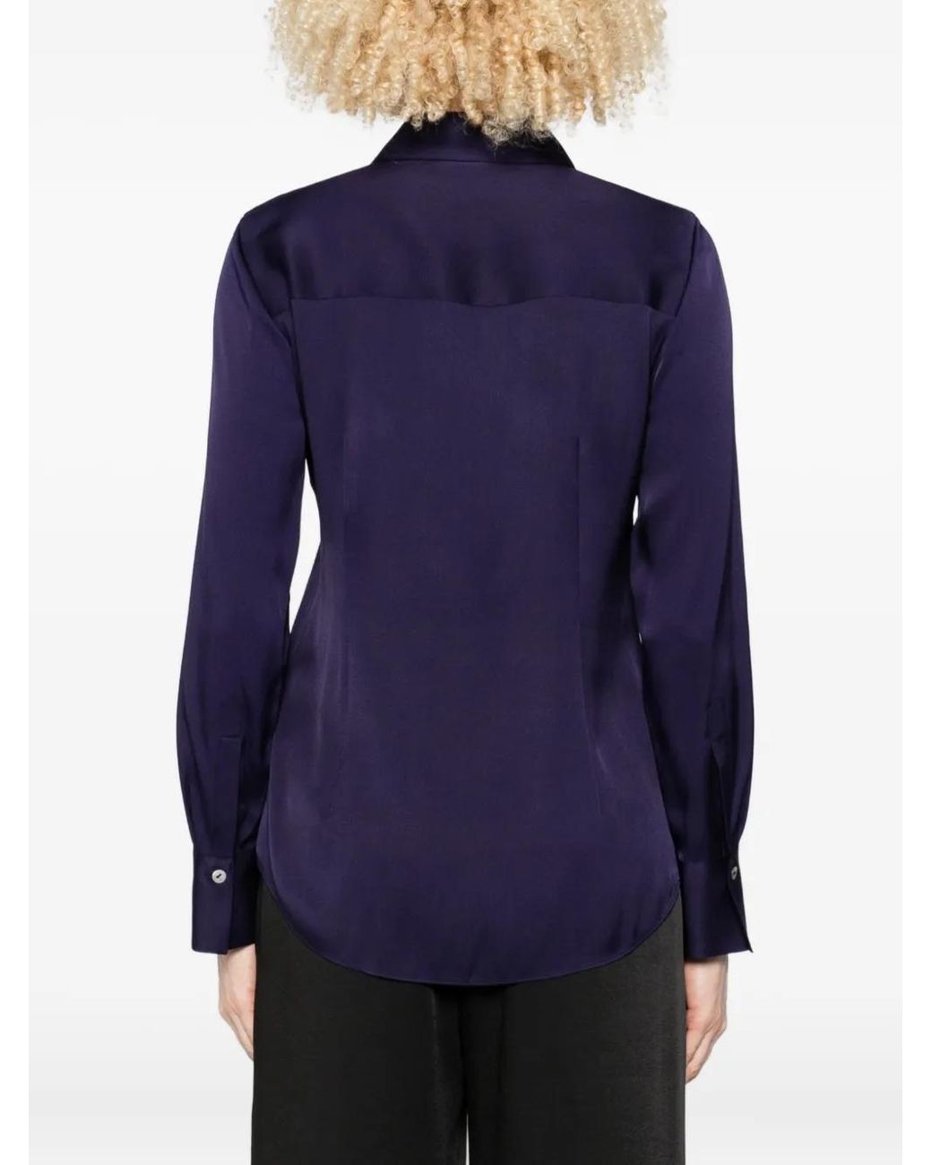 Vince Blouse Met Knopen in het Blue