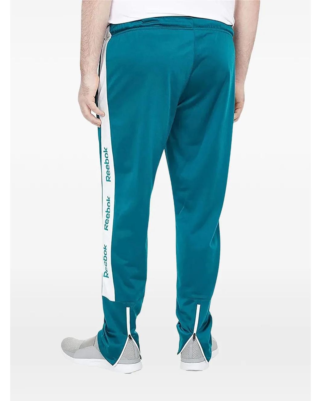 Reebok Blue Linear Logo Track Pants for men
