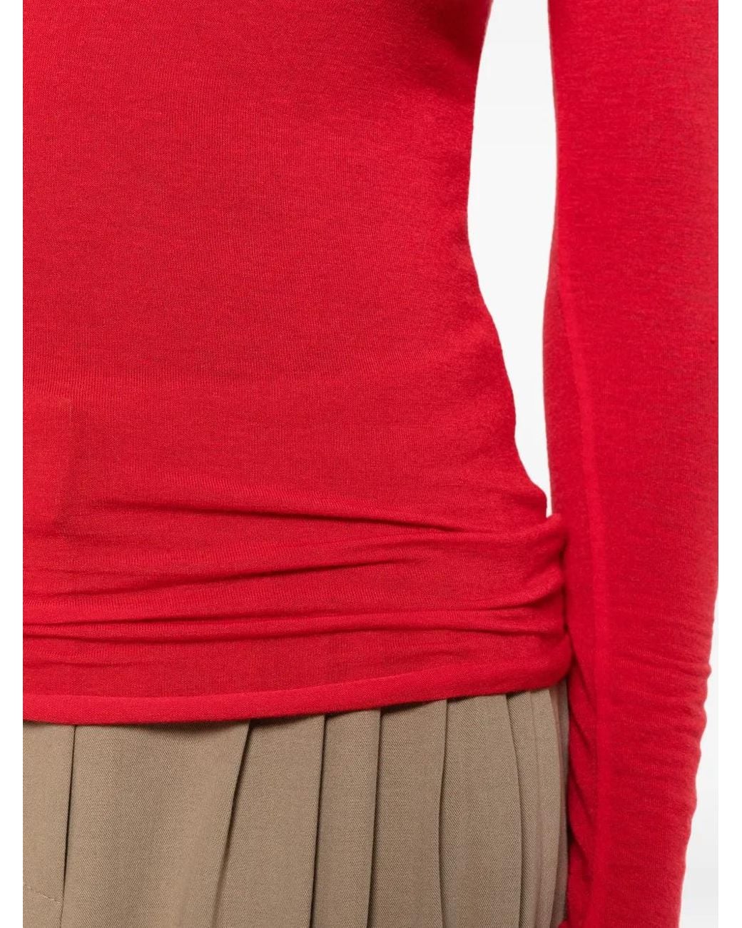 Daniele Fiesoli Red Boat-Neck Sweater
