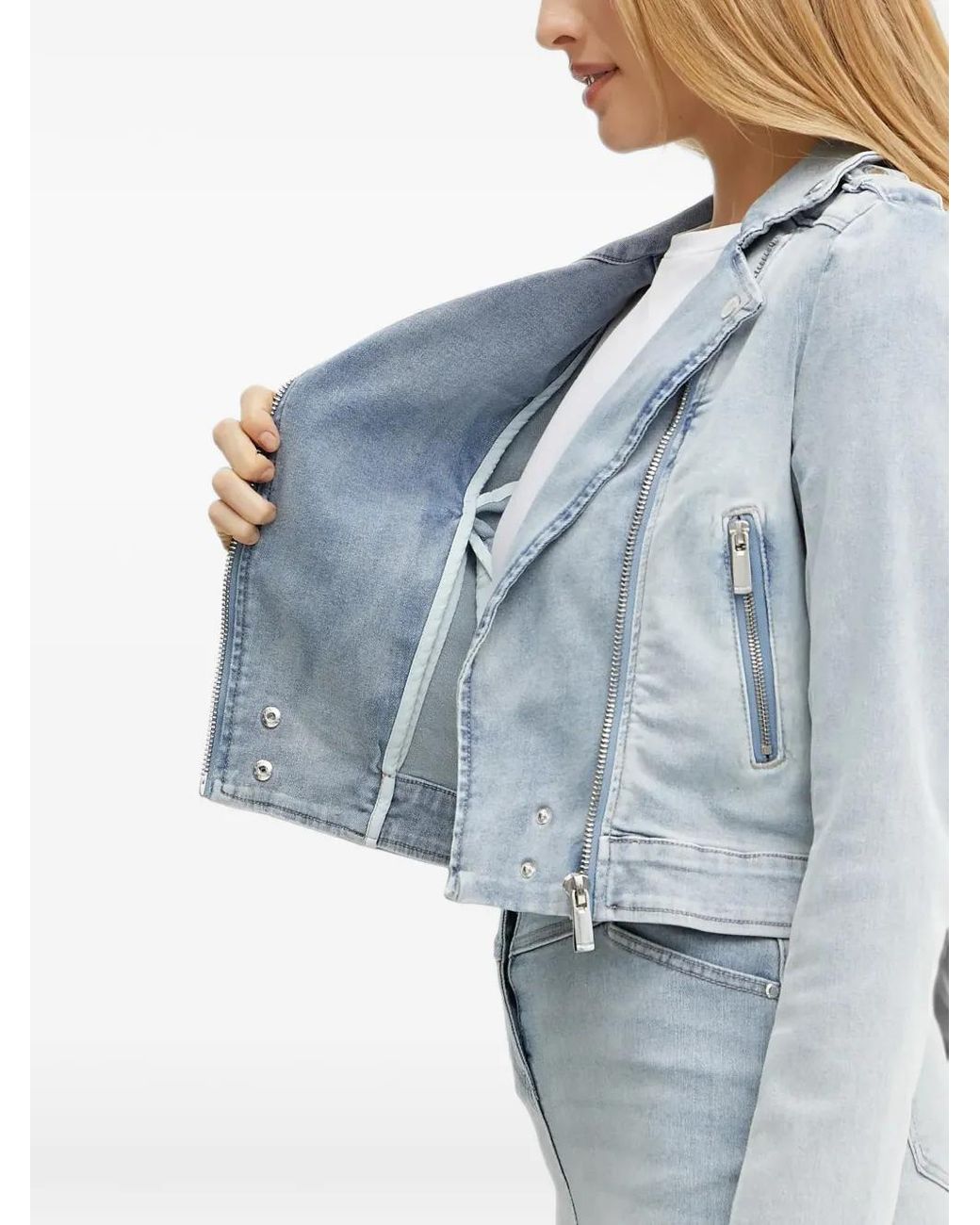 Morgan Vammy Denim Jack in het Blue