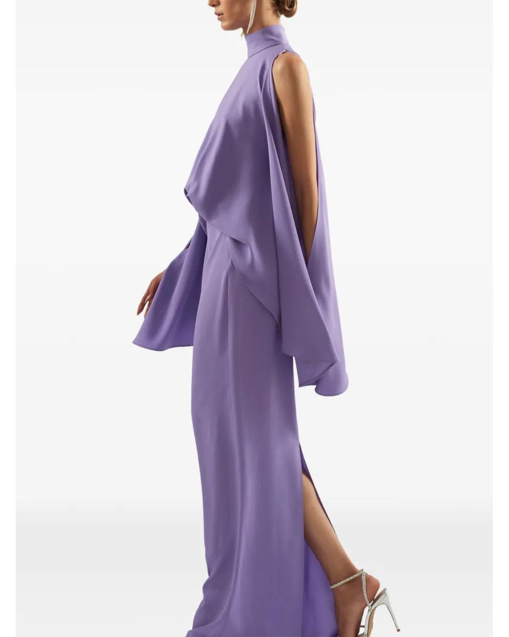 Taller Marmo Purple Bacall High Neck Dress