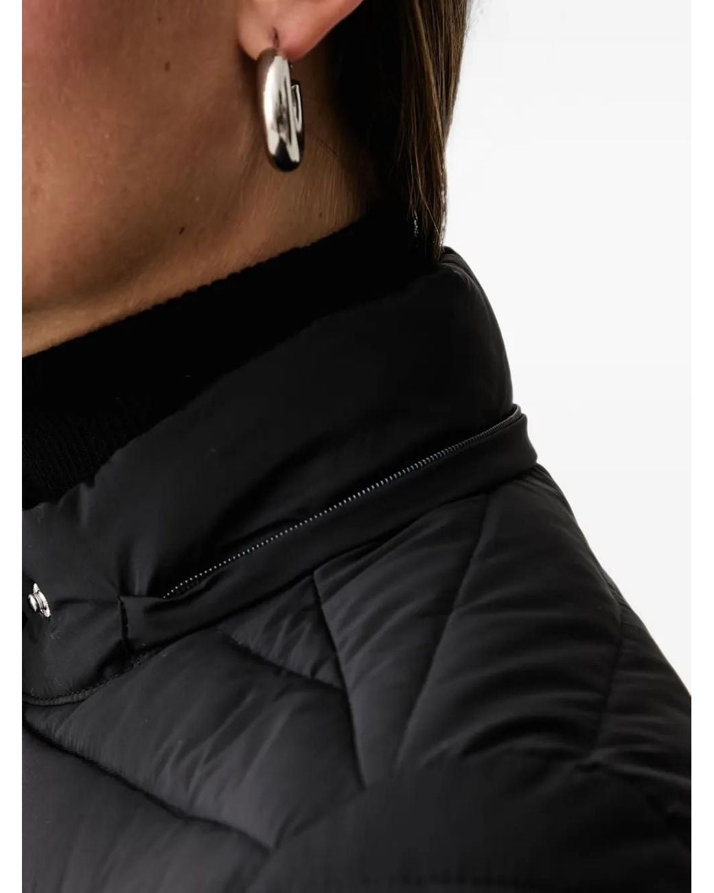 Trussardi Black Quilted Hooded Jacket