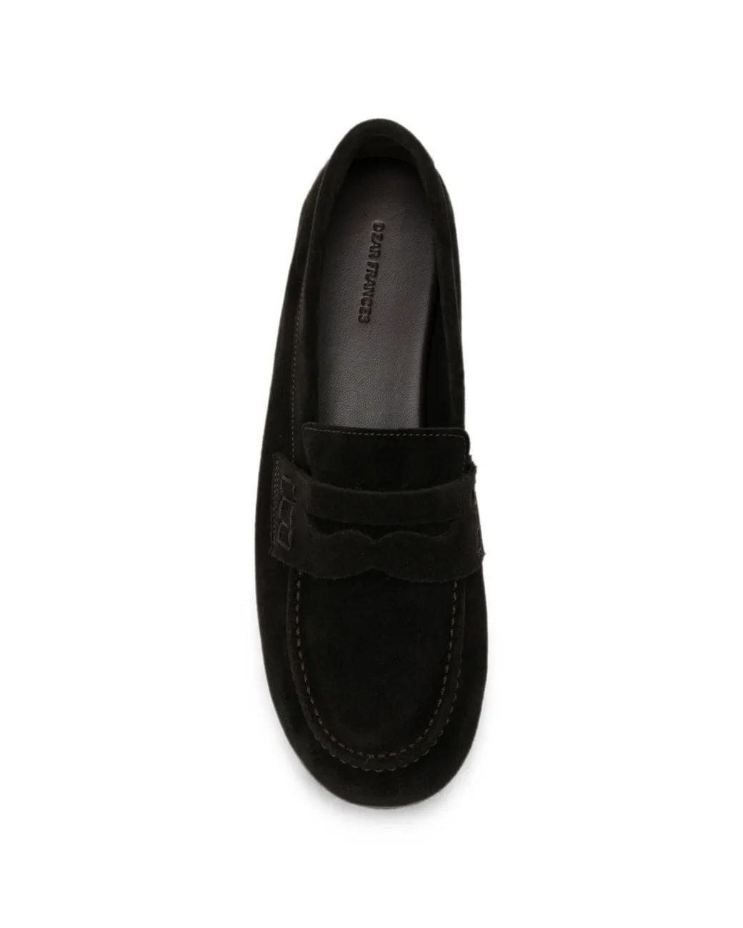 Dear Frances Black Balla Suede Loafers
