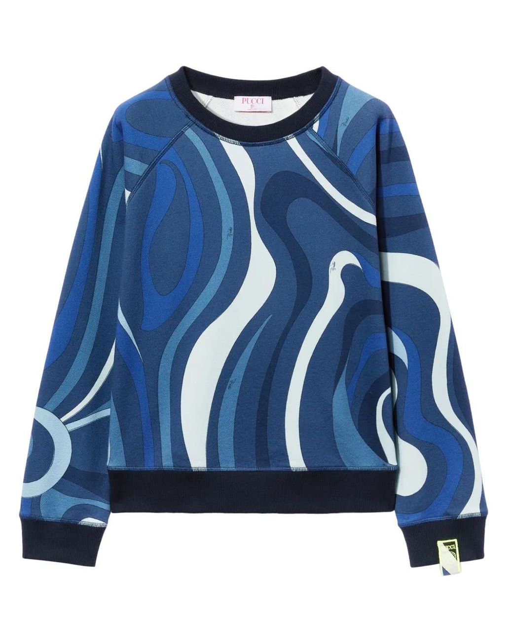 Emilio Pucci Blue Sweatshirt mit Marmo-Print