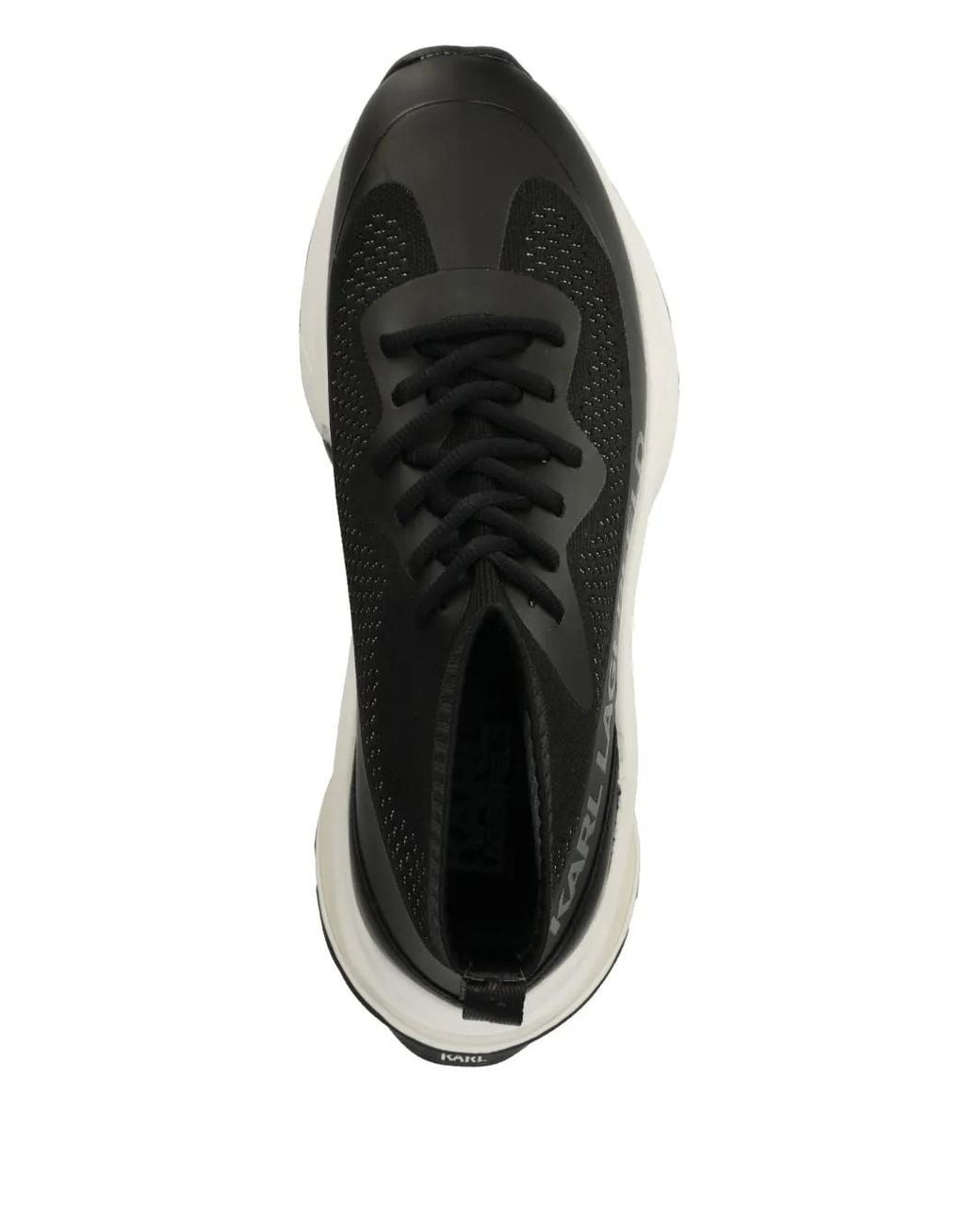 Karl Lagerfeld Black Leather Sneakers for men