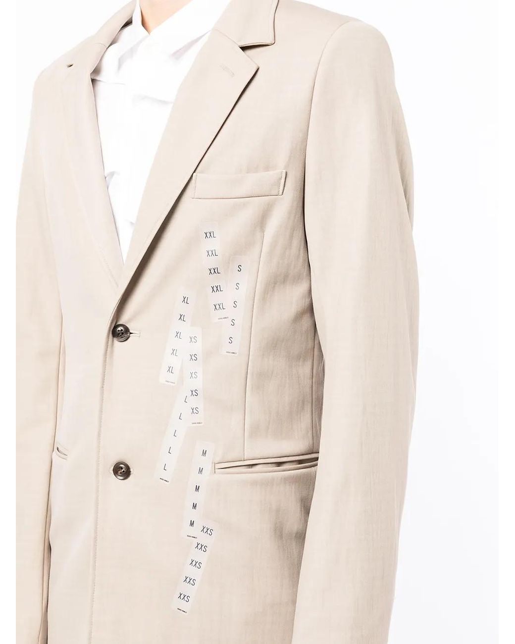 Doublet Natural Tape-Detail Single-Breasted Blazer for men