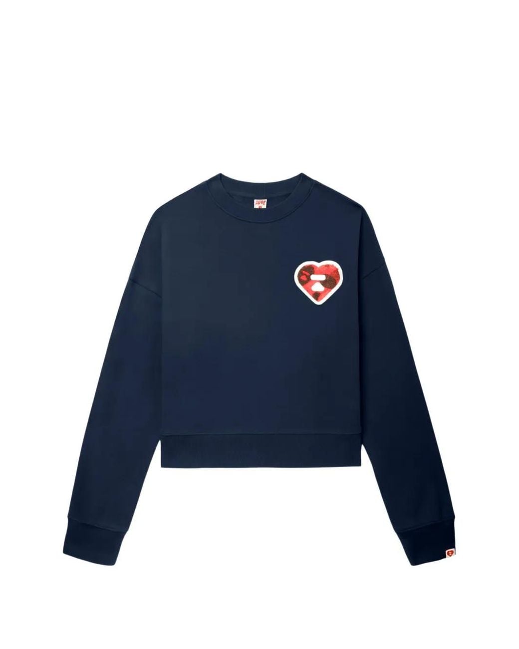 A Bathing Ape Blue Heart Appliqué Top