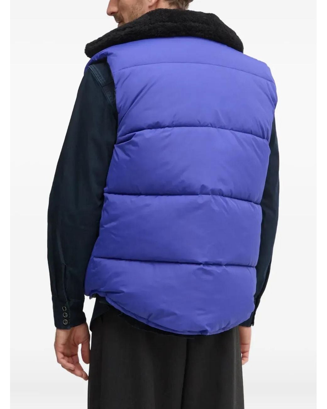Chaleco Acolchado Con Capucha A.P.C. de color Blue
