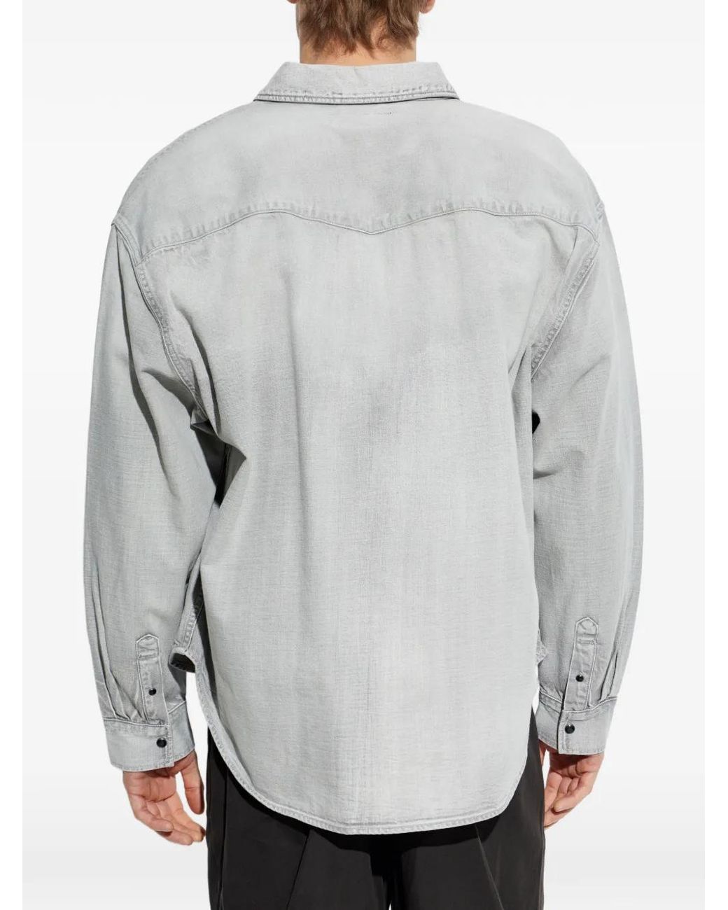 AllSaints Gray Pocket Shirt for men