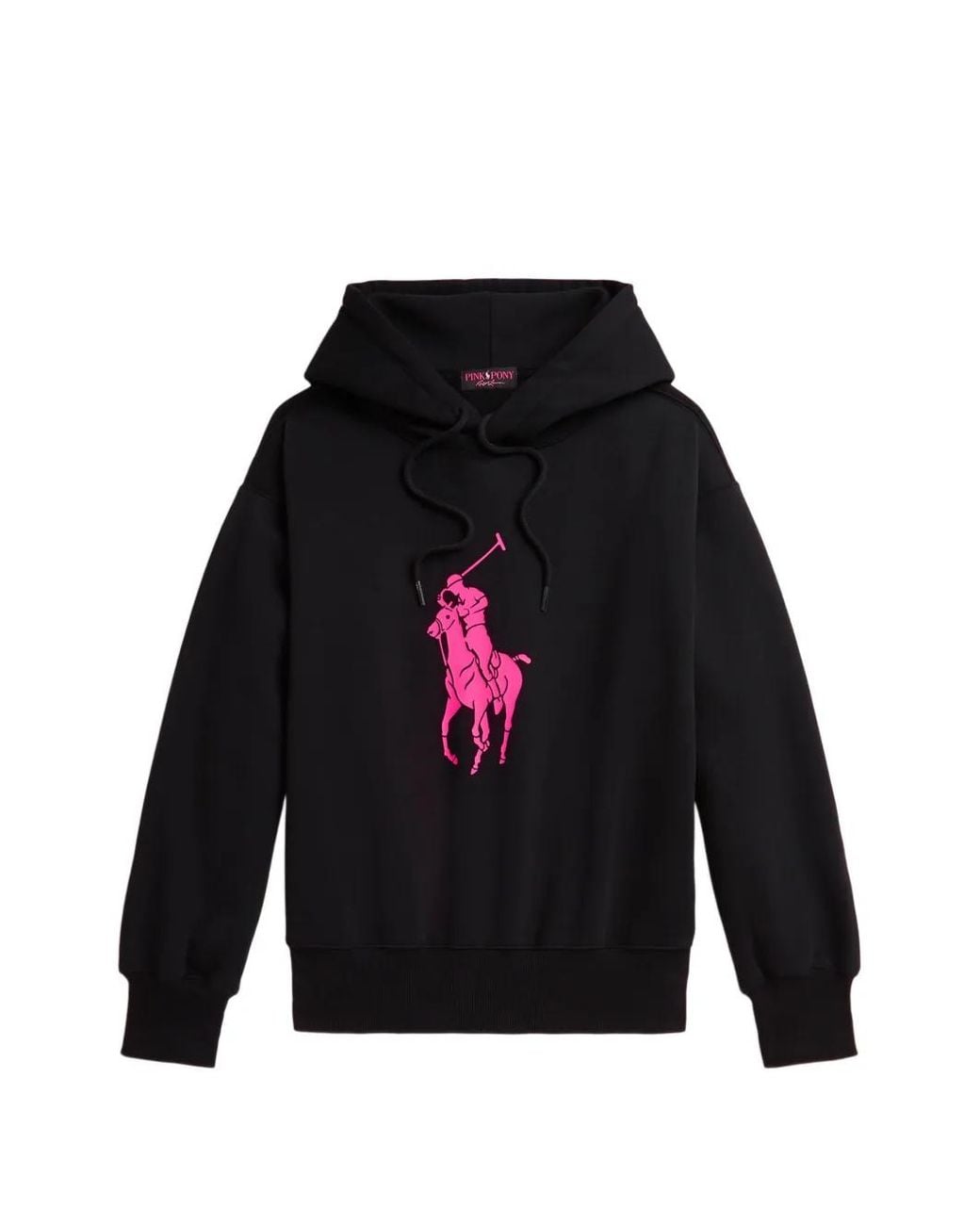 Polo Ralph Lauren Black Pony Logo-Print Hoodie