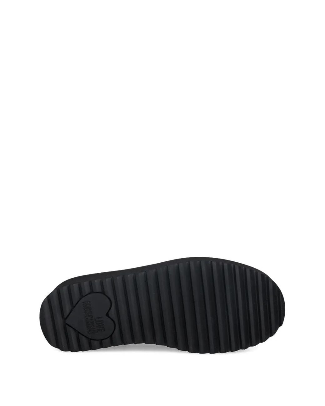 Love Moschino Black Mules Plateforme À Boucle Cœur