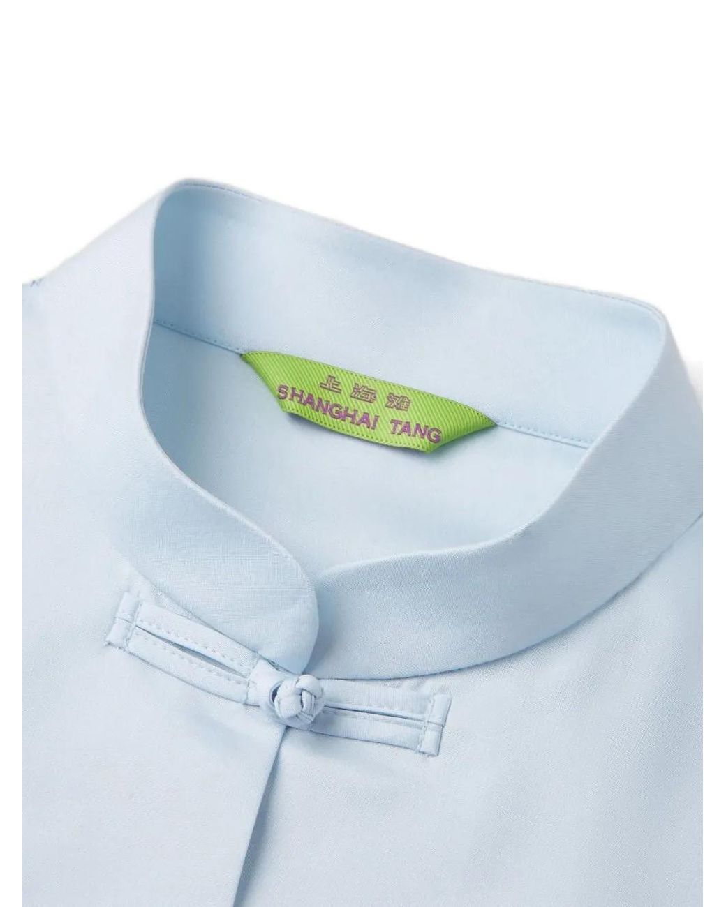 Shanghai Tang Blue Silk Blouse