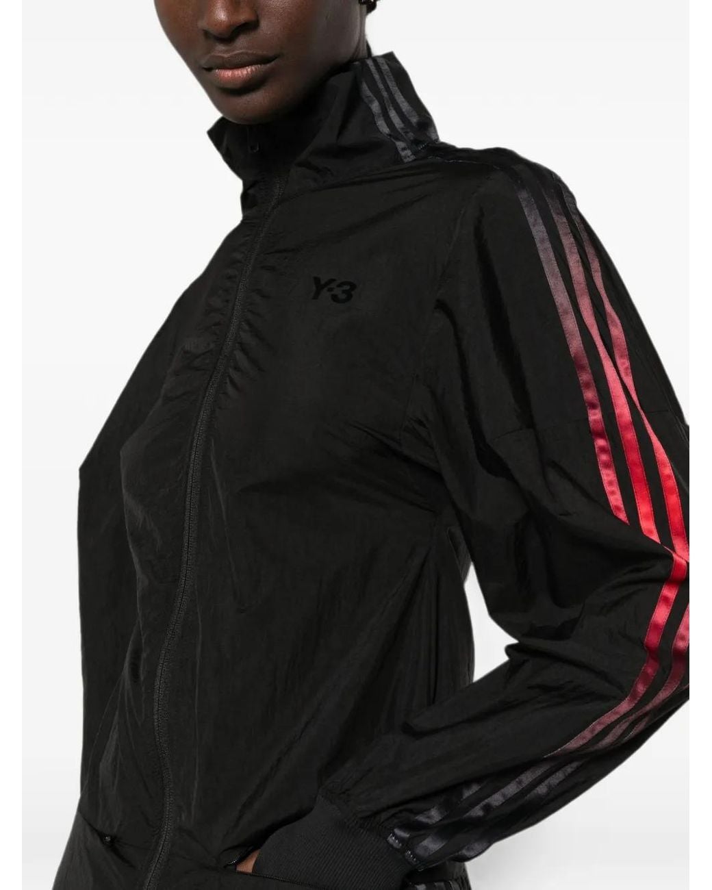 Y-3 Black Gradient 3-Stripes Nylon Track Dress