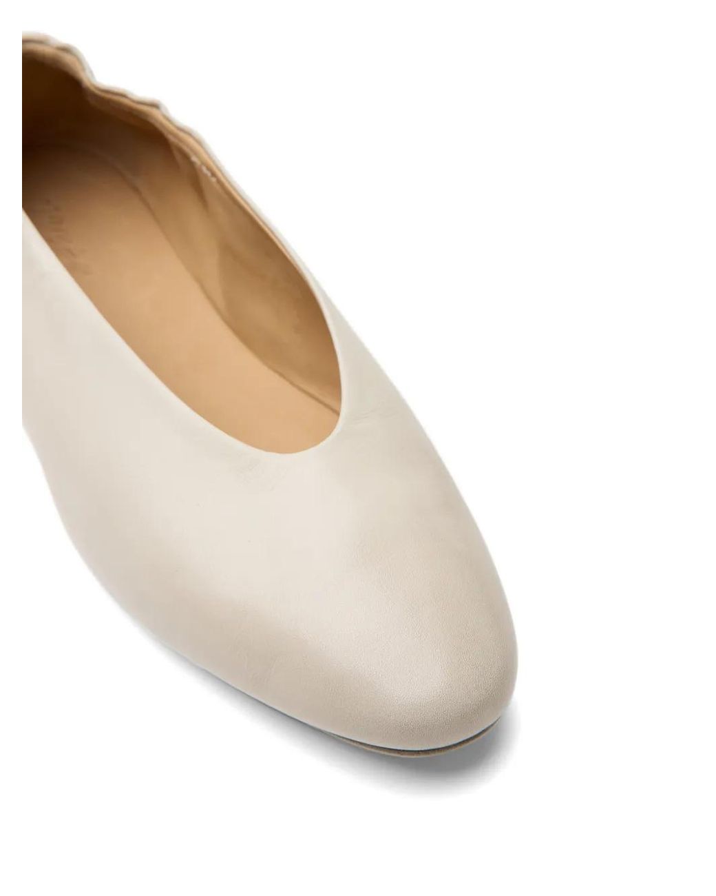 Marsèll White Leather Ballet Flats