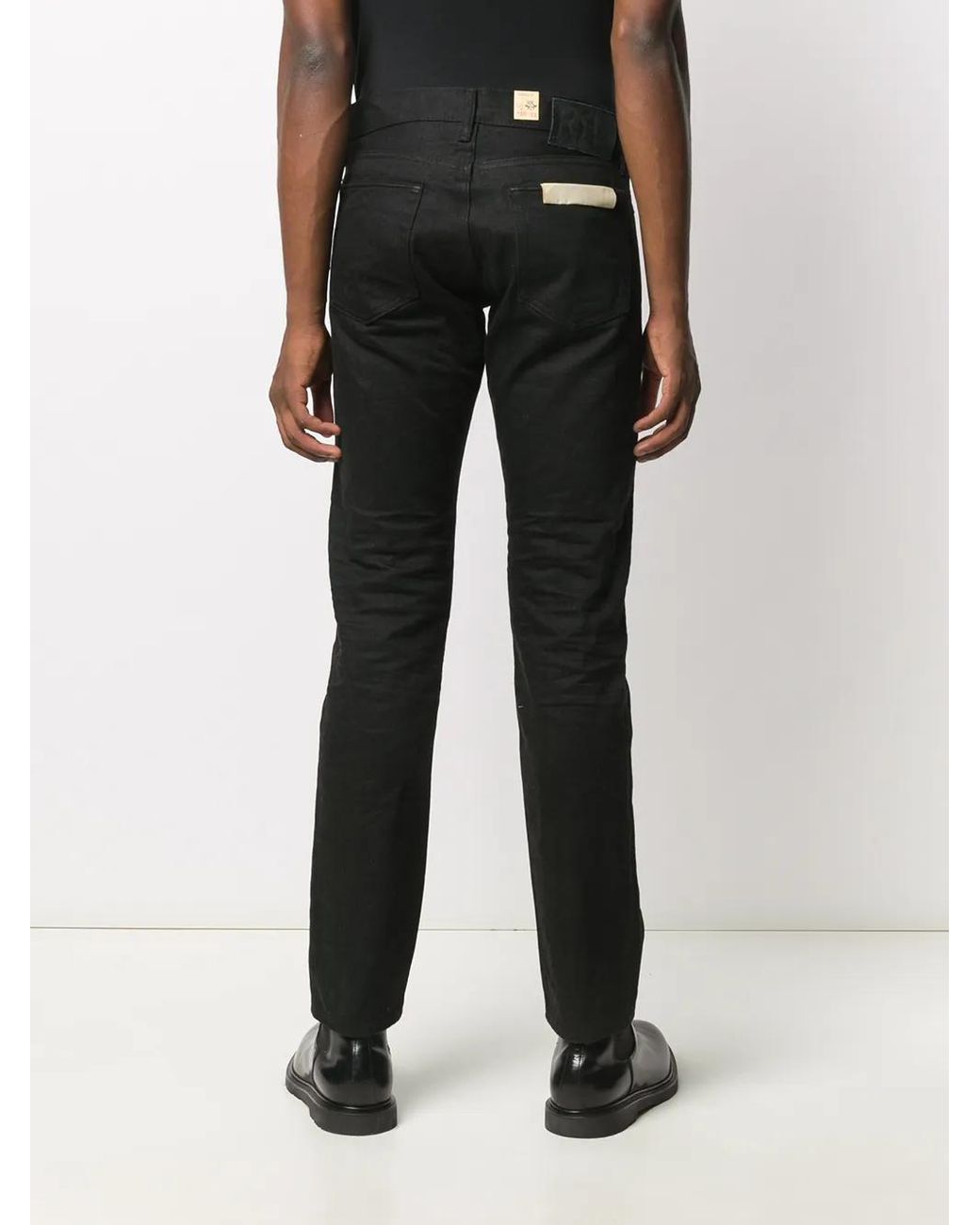 RRL Black Slim-Fit Mid-Rise Jeans for men