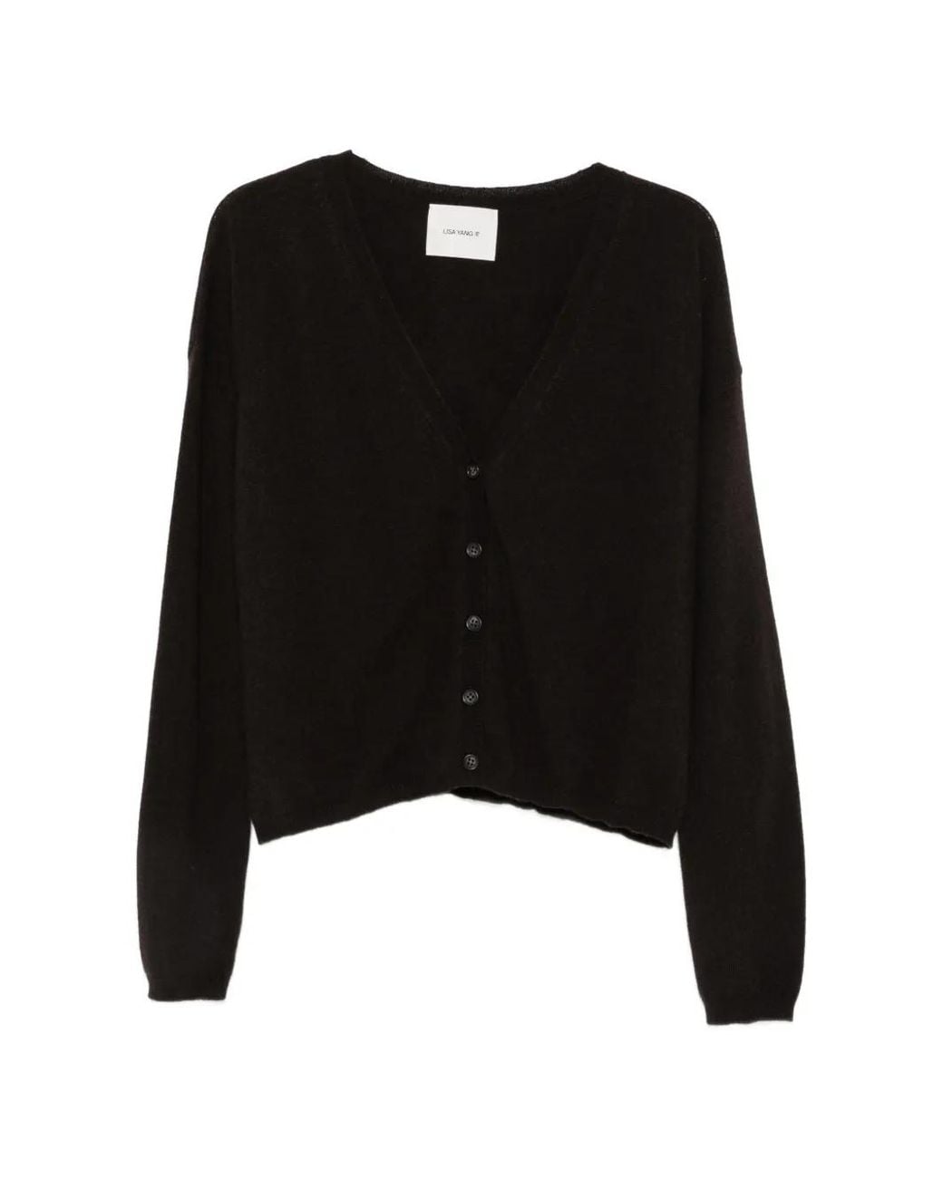 Lisa Yang Black Abby V-Neck Cardigan