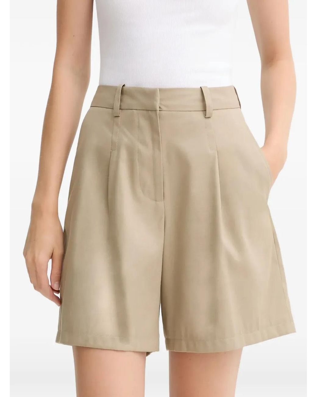 IRO Natural Solenna Pleated Shorts