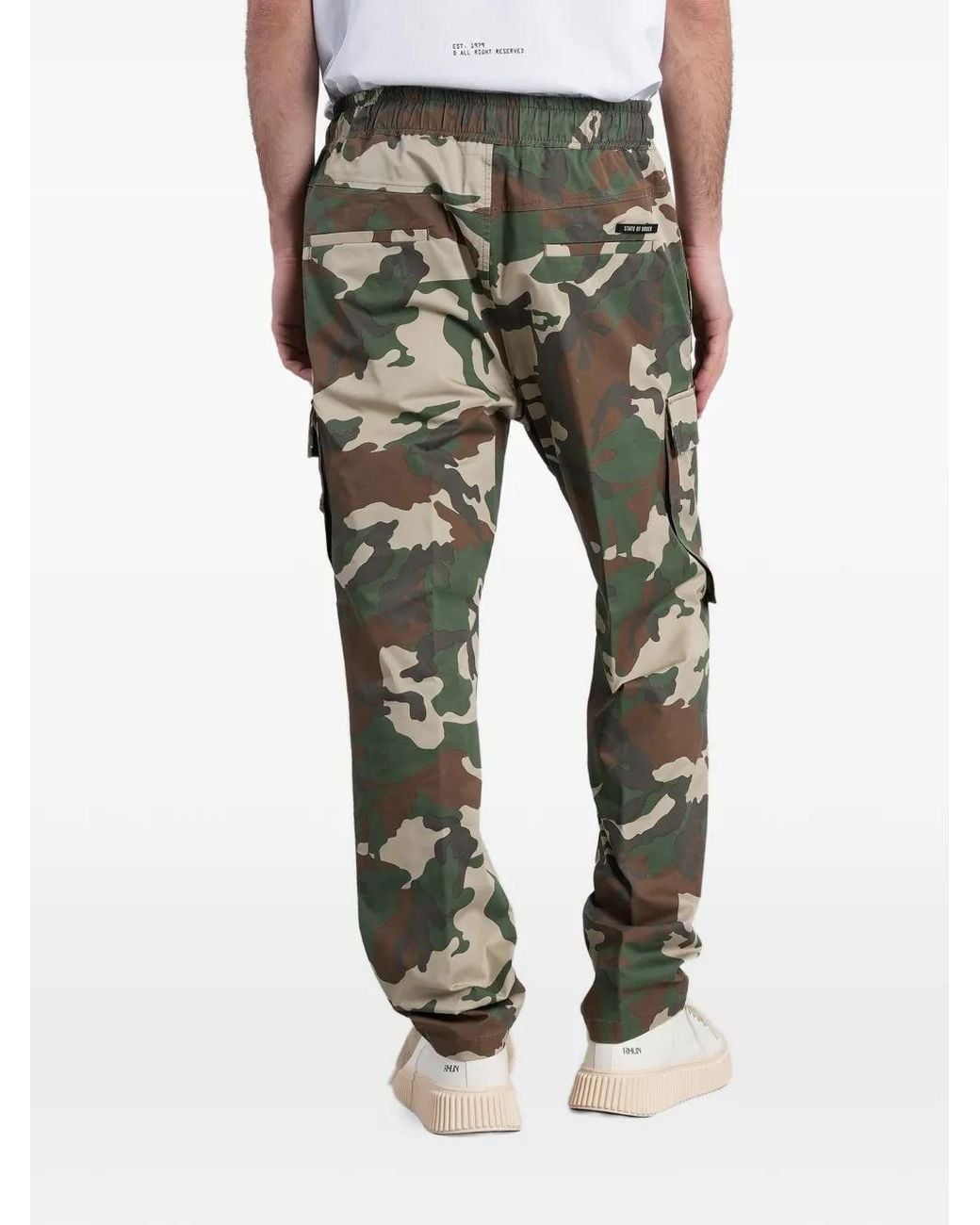 State of Order Gray Camouflage Cargo Pants for men