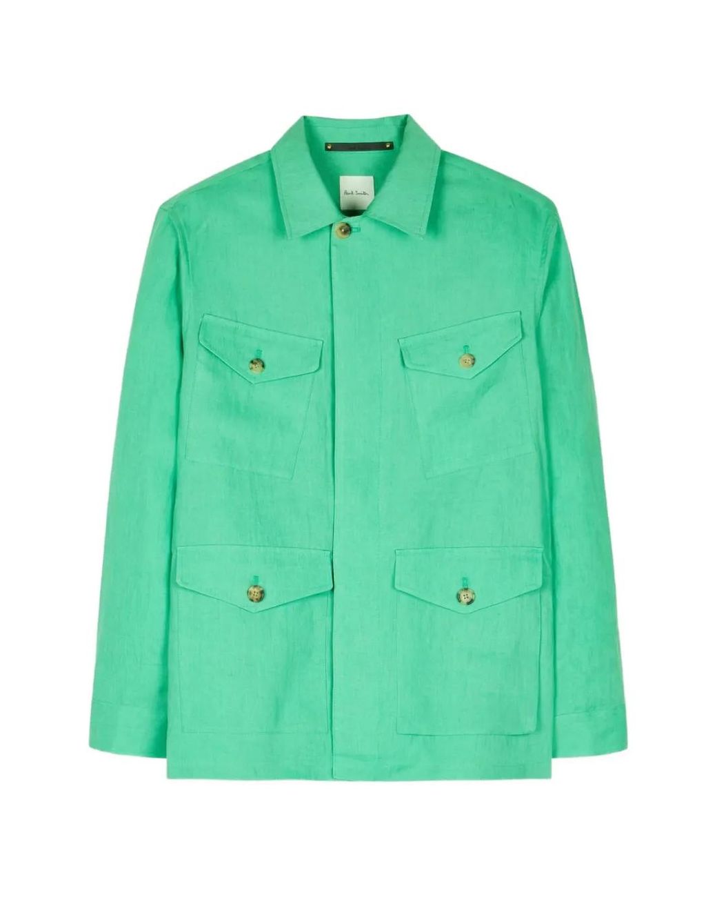 Paul Smith Green Veste En Lin for men