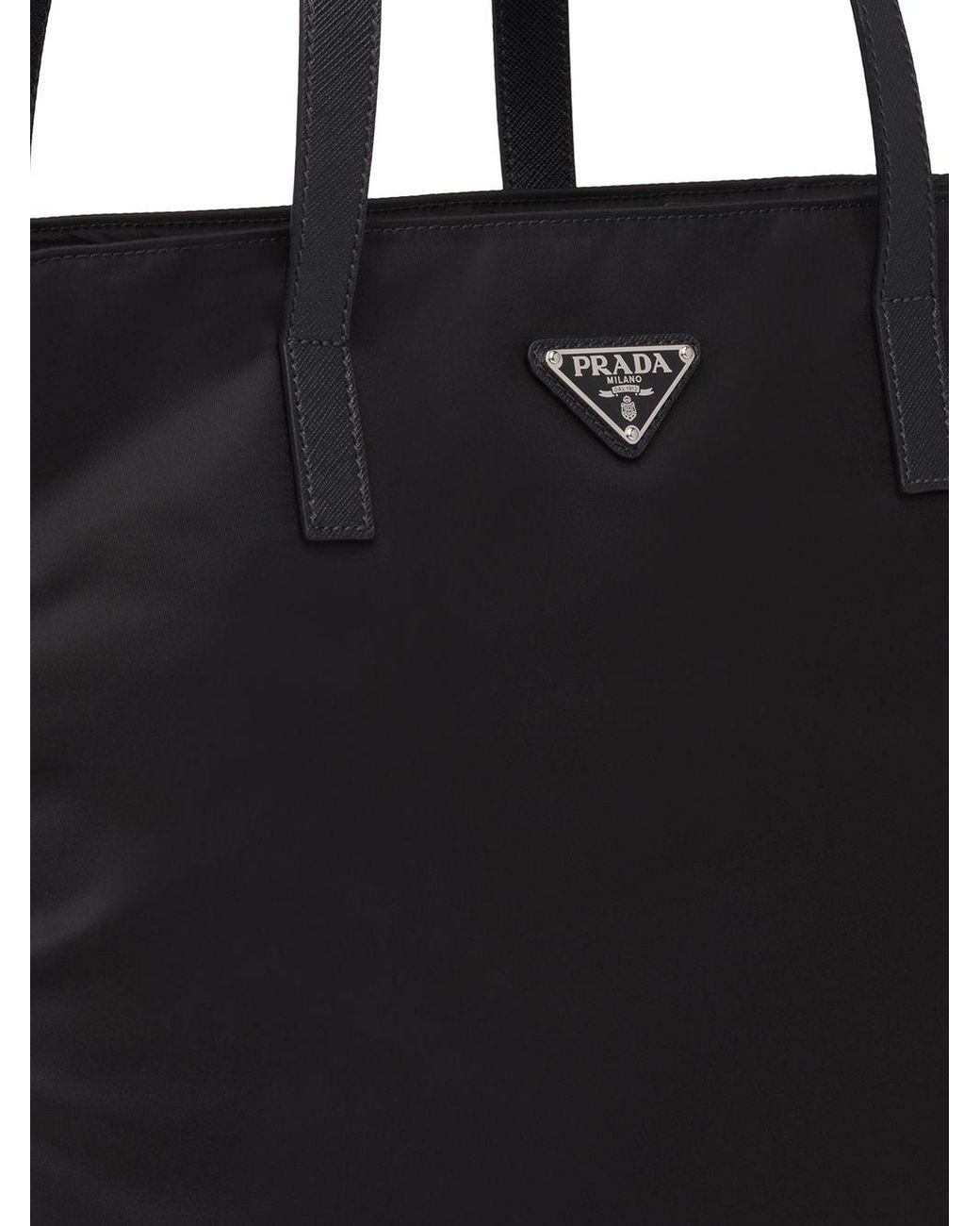 Prada Nylon Tote Bag in Black for Men | Lyst