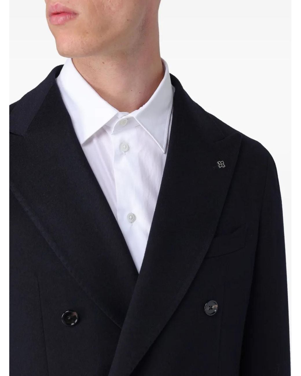 Tagliatore Blue Double-Breasted Blazer for men