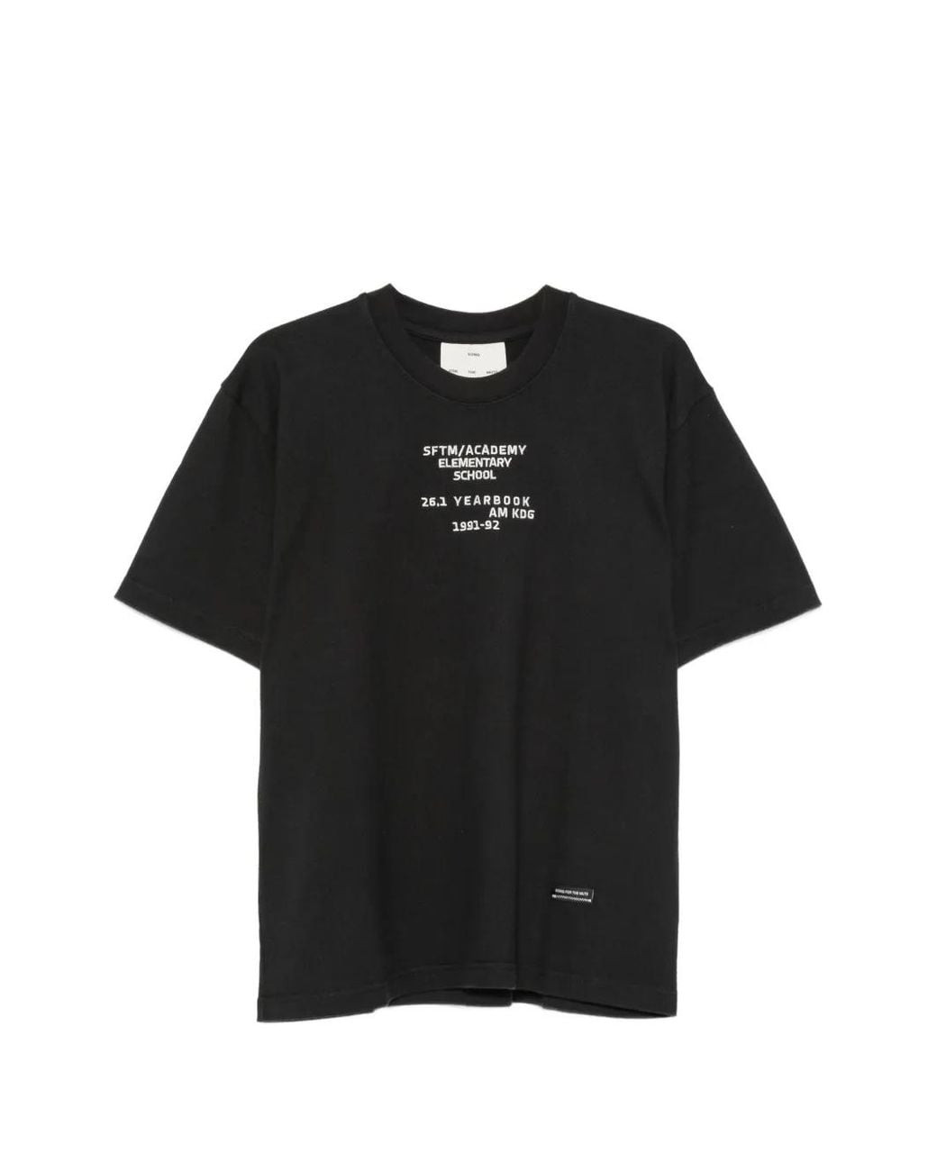 Song For The Mute Black Slogan-Print T-Shirt for men