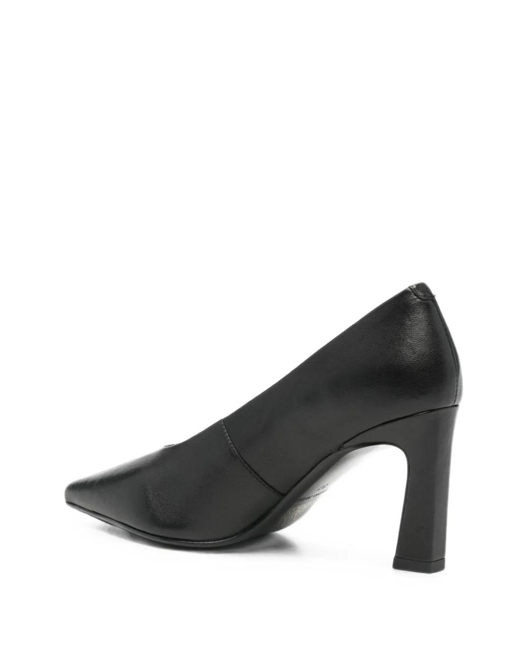 Bruno Premi Black Pointed-Toe Leather Pumps