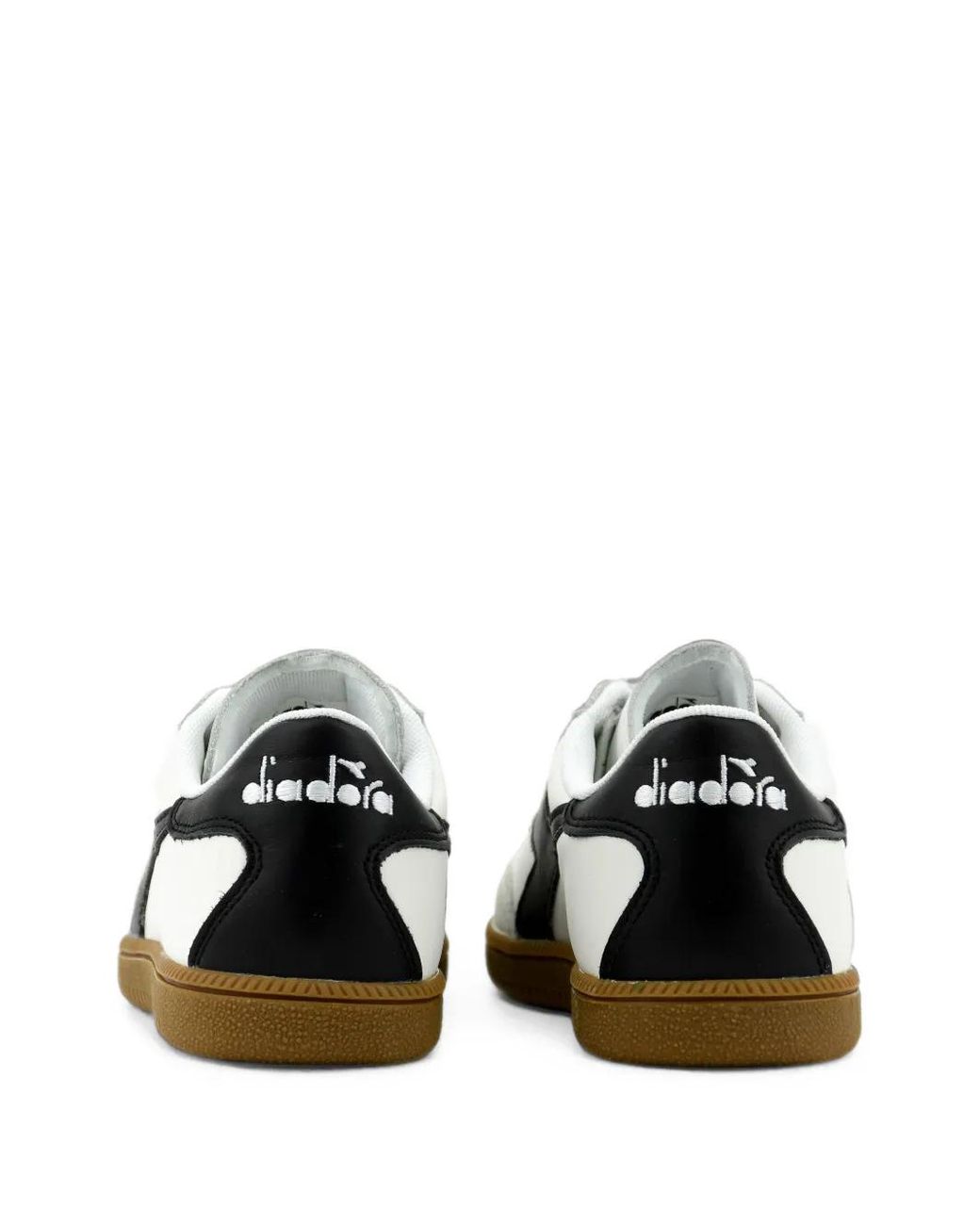 Diadora White Suede-Panelled Gum-Sole Sneakers
