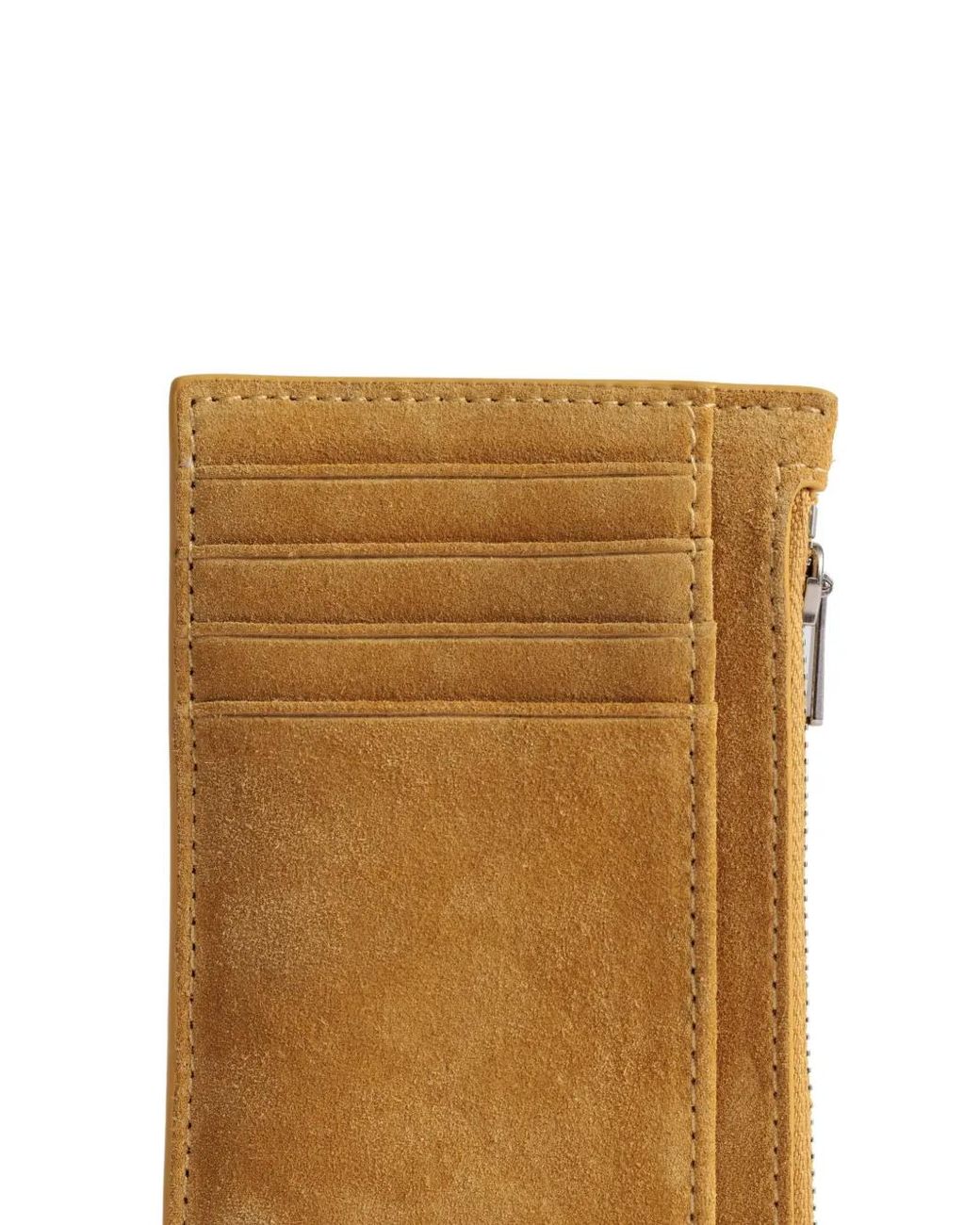 Yu Mei Natural Frank Zip-Fastening Suede Wallet