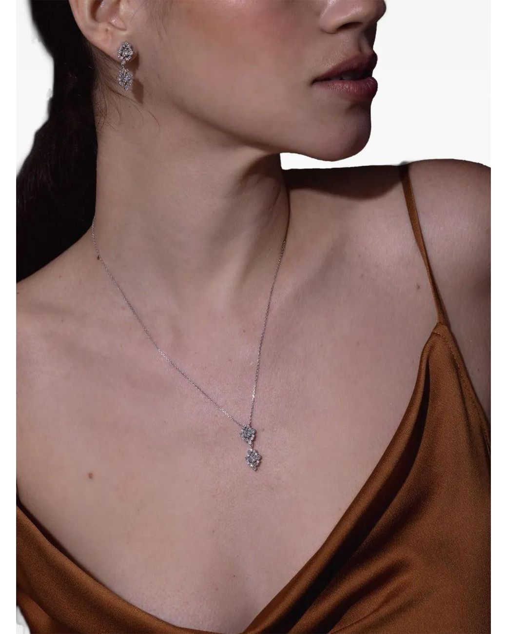 Suzanne Kalan White La Fantaisie Diamond Drop Earrings