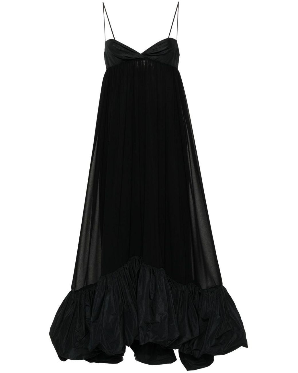 ワンピース PINKO Venturone chiffon long dress Pinko Layered Chiffon Long Dress in Black | Lyst