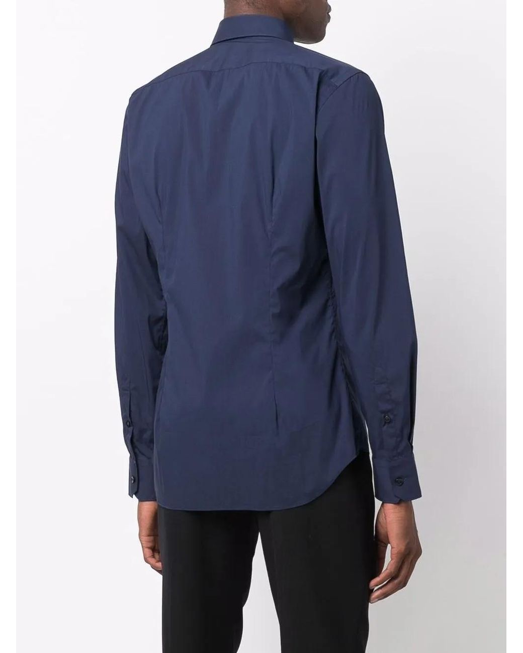 Xacus Blue Long-Sleeve Regular Fit Shirt for men