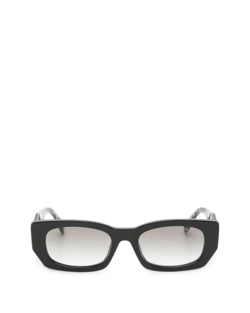 Prada Gray Geometric-Frame Sunglasses