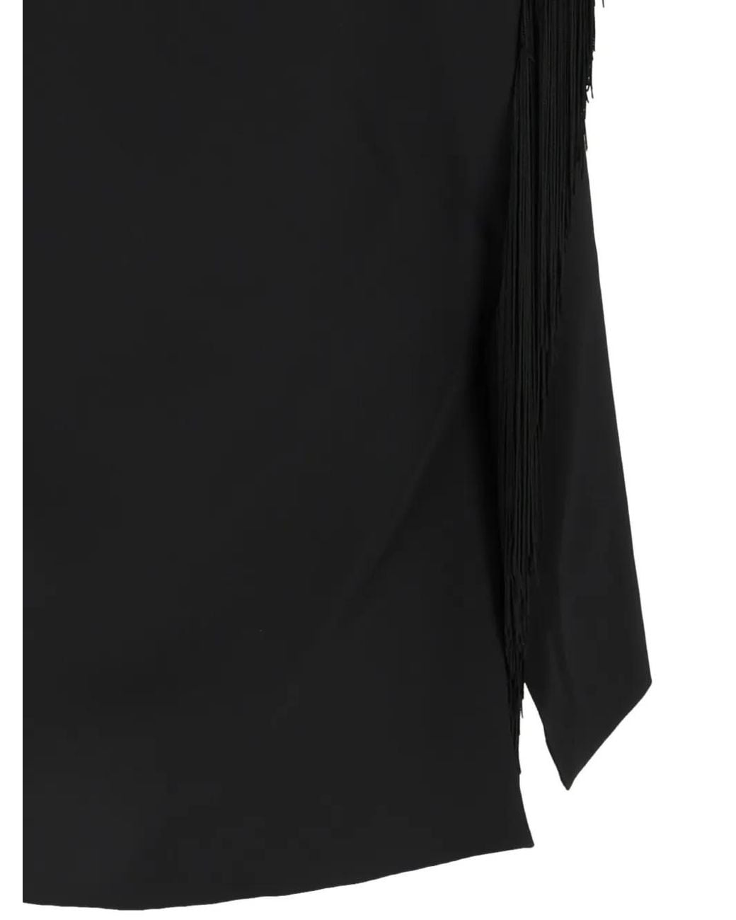 Shirtaporter Black Veston À Franges